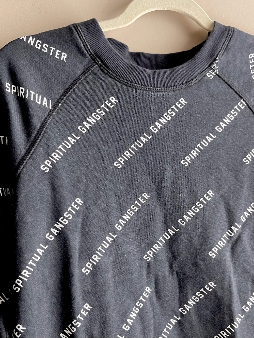 Spiritual Gangster Black All-Over Logo Crewneck - Picture 3 of 4